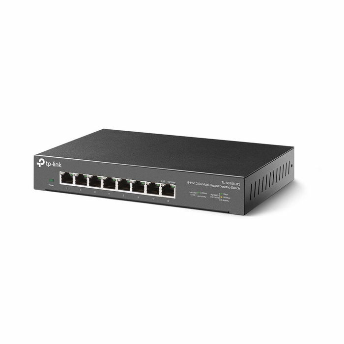 TP-LINK Switch 8 ports Gigabit TL-SG108-M2, 10/100/1000 Mbps, Non Géré, Plug-and-Play, Desktop, Noir