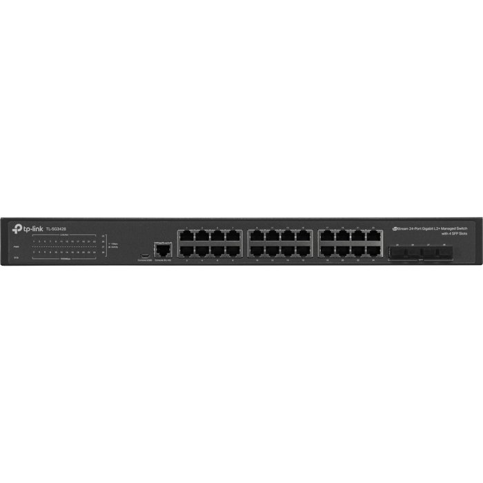 TP-Link TL-SG3428 Switch JetStream 24 ports Gigabit L2 avec 4 emplacements SFP, Noir TP-Link TL-SG3428 Switch JetStream 24 ports Gigabit L2 avec 4 emplacements SFP, Noir