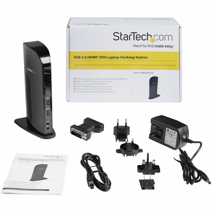 Hub USB Startech USB3SDOCKHD Noir 20 W Hub USB Startech USB3SDOCKHD Noir 20 W