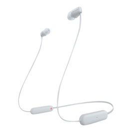 Sony WI-C100 Écouteurs Bluetooth Sans Fil In-Ear Blanc - Autonomie 25h Résistance IPX4