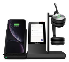 Yealink Casque sans fil DECT WH66 avec station de travail tout-en-un, écran tactile 4 pouces, compatible Microsoft Teams et Skype for Business