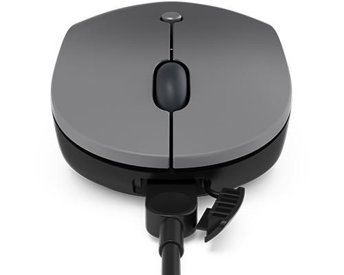Lenovo Go Souris Sans Fil USB-C avec Capteur Optique 2400 dpi, Bouton Utilitaire Programmable et Autonomie Longue