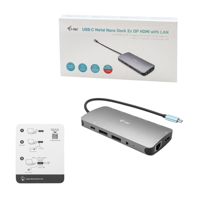 Hub USB 3 Ports i-Tec C31NANODOCKPROPD