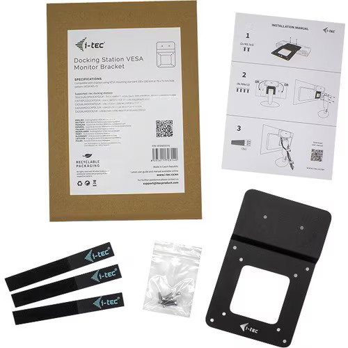 I-tec Support de Montage pour Station d'Accueil Moniteur TV VESA 75x75 100x100 Métal