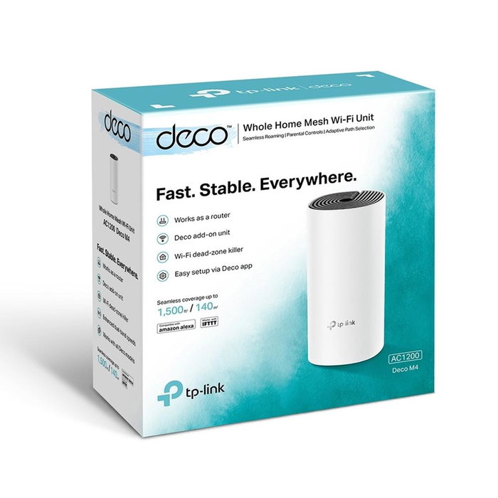 TP-Link Deco M4 (1-pack) Système Wi-Fi Mesh AC1200 TP-Link Deco M4 (1-pack) Système Wi-Fi Mesh AC1200