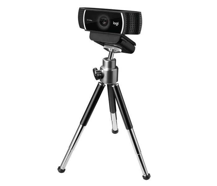 Logitech C922 Pro Stream Webcam - Caméra de streaming Full HD 1080p à 30 fps et 720p à 60 fps avec remplacement d'arrière-plan personnalisable, H.264 et trépied inclus