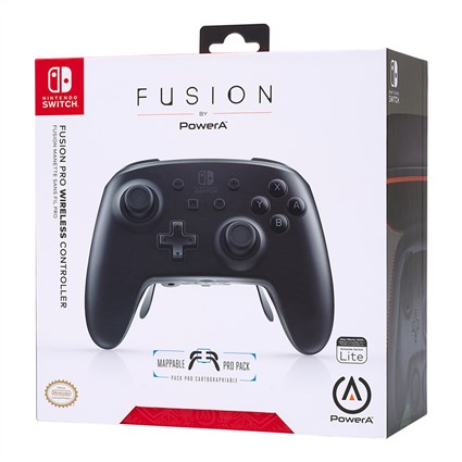 PowerA 1515672-01 FUSION PRO Manette Sans Fil Bluetooth Officielle Nintendo Switch OLED/Switch/Switch Lite - Blanche/Noire