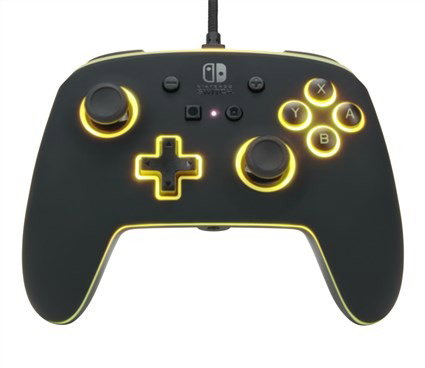 PowerA Manette avec Câble Améliorée Spectra LED pour Nintendo Switch - Modèle 1510925-01 avec 8 Couleurs, Effets Lumineux et Boutons Programmables