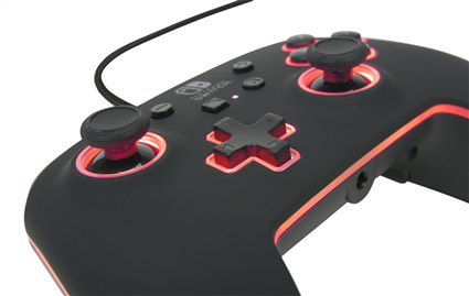 PowerA Manette avec Câble Améliorée Spectra LED pour Nintendo Switch - Modèle 1510925-01 avec 8 Couleurs, Effets Lumineux et Boutons Programmables