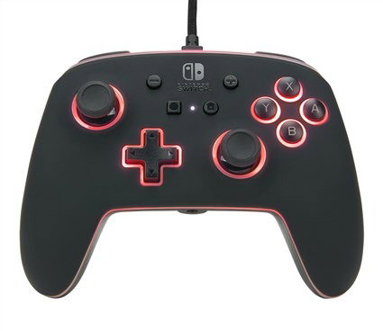 PowerA Manette avec Câble Améliorée Spectra LED pour Nintendo Switch - Modèle 1510925-01 avec 8 Couleurs, Effets Lumineux et Boutons Programmables