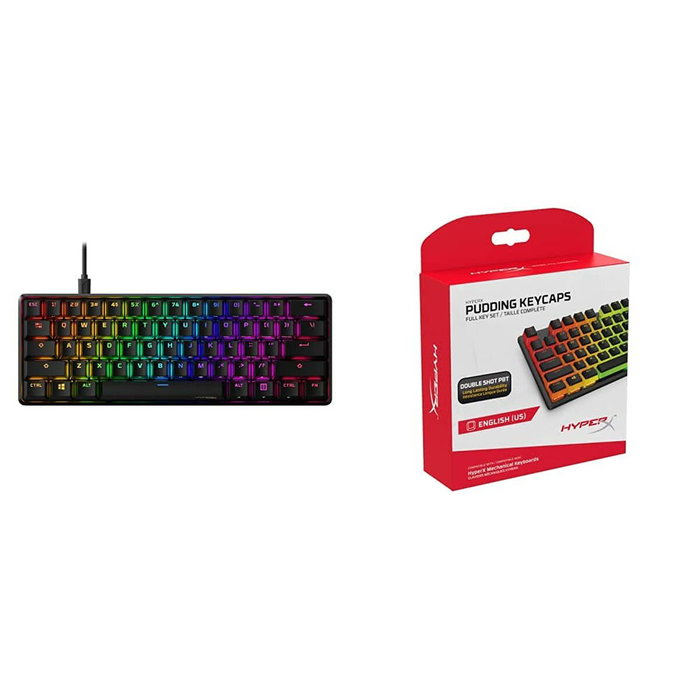 Clavier pour jeu HyperX 4P5N4AA#ABA Noir QWERTY Anglais EEUU Clavier pour jeu HyperX 4P5N4AA#ABA Noir QWERTY Anglais EEUU