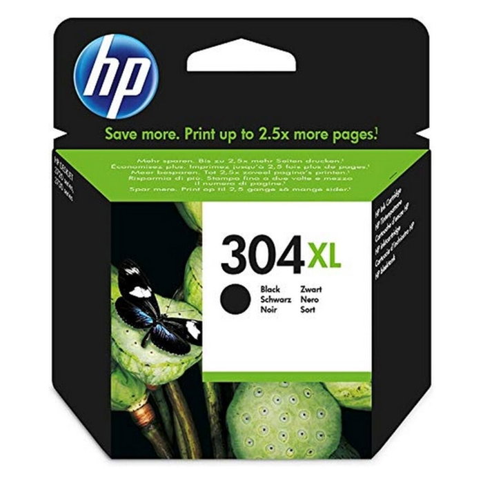 HP 304XL Cartouche d'encre noire authentique N9K08AE pour DeskJet 2620/2630/3720/3730 HP 304XL Cartouche d'encre noire authentique N9K08AE pour DeskJet 2620/2630/3720/3730