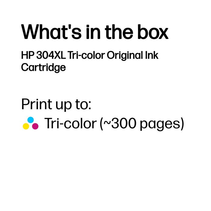 HP 304XL Cartouche d'encre trois couleurs grande capacité haute capacité HP 304XL Cartouche d'encre trois couleurs grande capacité haute capacité