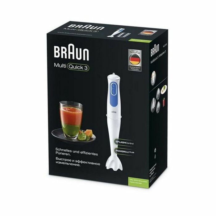 Mixeur plongeant Braun MQ 3000 Smoothie Blanc Blanc/Bleu 700 W