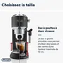 Delonghi EC685.BK Dedica Style - Machine à expresso classique noir - Café moulu et dosettes ESE - 15 bars - 1L - Système cappuccino et programmable