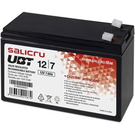 Salicru UBT Batería AGM 12V 7Ah Rechargeable Compatible SAI/UPS