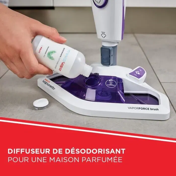 Polti Vaporetto SV440 Nettoyeur vapeur 2-en-1, balai ou main, 11 accessoires, chauffage en 15 secondes, 1500W