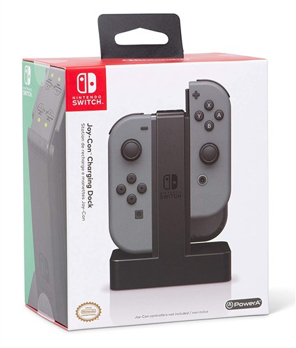 Power A 1501406-02 Station de Charge Joy-Con pour Nintendo Switch - Charge Jusqu'à 4 Manettes Simultanément avec Indicateurs LED
