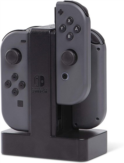 Power A 1501406-02 Station de Charge Joy-Con pour Nintendo Switch - Charge Jusqu'à 4 Manettes Simultanément avec Indicateurs LED