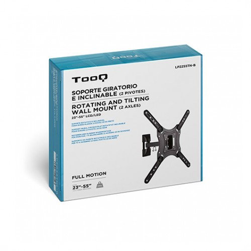 TOOQ Support mural TV 23-55 pouces orientable LP2255TN-B, VESA 75x75 à 400x400, inclinaison -20/20°, charge max 30kg