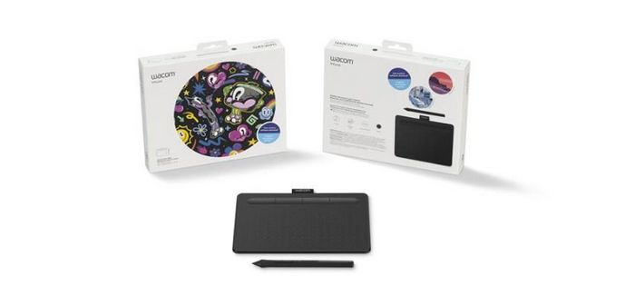 Wacom Intuos Small Tablet à Stylet sans Pile 4096 Niveaux de Pression - Zone Active 152 x 95 mm (6") - USB - 4 ExpressKeys - Gris Ardoise