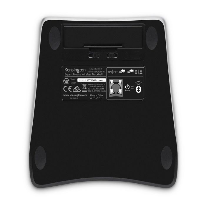 Kensington Expert Mouse Trackball sans fil ambidextre - Bluetooth 4.0 LE / nano USB récepteur - Molette Scroll Ring - Logiciel TrackballWorks - Avec repose-poignet Kensington Expert Mouse Trackball sans fil ambidextre - Bluetooth 4.0 LE / nano USB récepteur - Molette Scroll Ring - Logiciel TrackballWorks - Avec repose-poignet