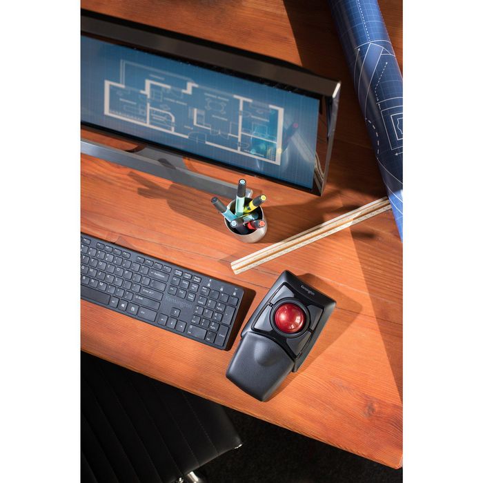 Kensington Expert Mouse Trackball sans fil ambidextre - Bluetooth 4.0 LE / nano USB récepteur - Molette Scroll Ring - Logiciel TrackballWorks - Avec repose-poignet Kensington Expert Mouse Trackball sans fil ambidextre - Bluetooth 4.0 LE / nano USB récepteur - Molette Scroll Ring - Logiciel TrackballWorks - Avec repose-poignet