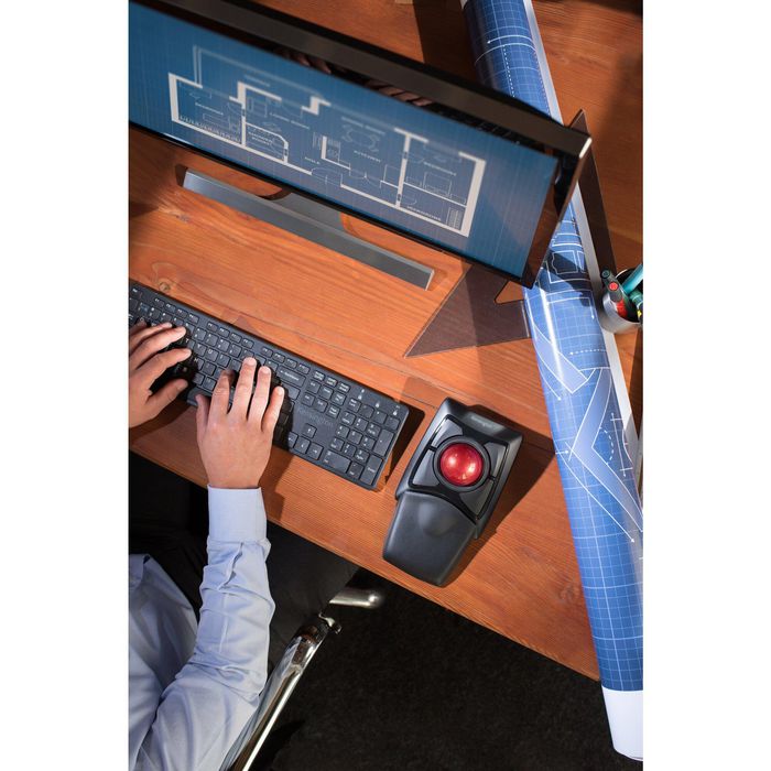 Kensington Expert Mouse Trackball sans fil ambidextre - Bluetooth 4.0 LE / nano USB récepteur - Molette Scroll Ring - Logiciel TrackballWorks - Avec repose-poignet Kensington Expert Mouse Trackball sans fil ambidextre - Bluetooth 4.0 LE / nano USB récepteur - Molette Scroll Ring - Logiciel TrackballWorks - Avec repose-poignet