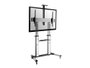 Equip EQ650605 Support Sol TV sur Roulettes Couleur Aluminium Jusqu'à 100 Pouces et 100 kg