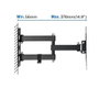 Ewent EW1522 Support Mural pour TV jusqu'à 43 Pouces, VESA 100x100 à 200x200, Inclinable et Orientable, Charge Max 30 kg