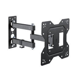 Ewent EW1522 Support Mural pour TV jusqu'à 43 Pouces, VESA 100x100 à 200x200, Inclinable et Orientable, Charge Max 30 kg