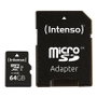 Intenso 3423490 Carte Mémoire Micro SDXC UHS-I 64 Go Classe 10 + Adaptateur