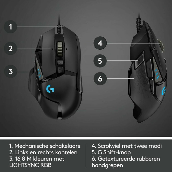 Logitech G502 HERO Souris Gaming Filaire Noir