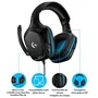 Logitech 981-000770 Casque Gaming G432 avec son surround 7.1 et micro, USB et 3.5 mm, noir et cyan