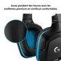 Logitech 981-000770 Casque Gaming G432 avec son surround 7.1 et micro, USB et 3.5 mm, noir et cyan