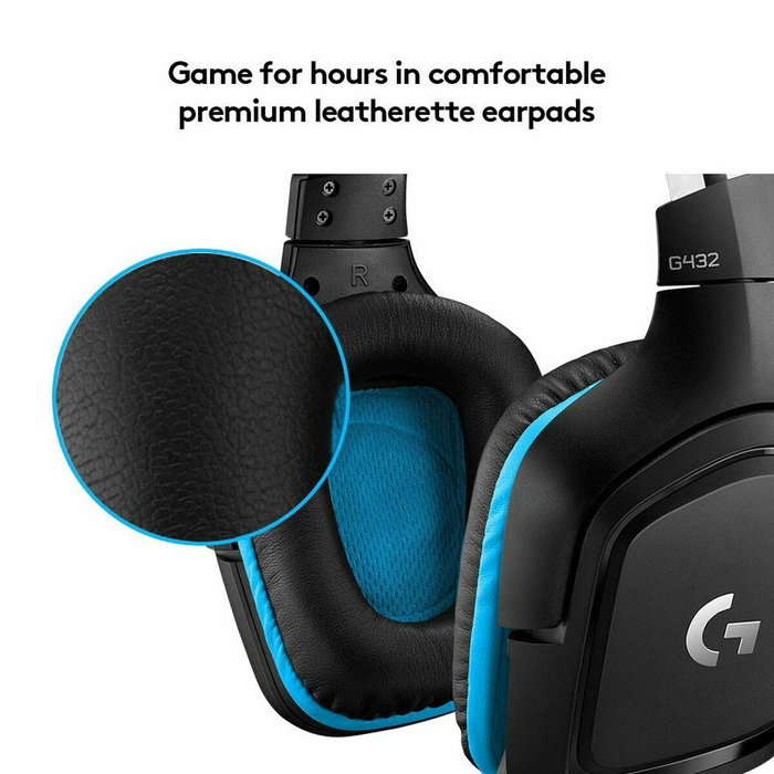 Logitech G432 Casque Gaming 7.1 Surround Bleu/Noir Logitech G432 Casque Gaming 7.1 Surround Bleu/Noir