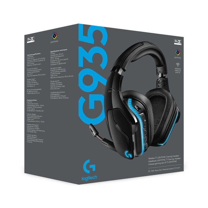 Logitech G935 Casque de gaming sans fil 7.1 Surround Sound LIGHTSYNC Logitech G935 Casque de gaming sans fil 7.1 Surround Sound LIGHTSYNC