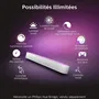 Philips Hue Hue Play - Barre d'éclairage LED connectée Bluetooth, éclairage d'ambiance avec 16 millions de couleurs et blancs chauds à froids, Blanc