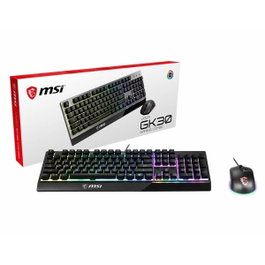 MSI Vigor GK30 Combo ES - Clavier et Souris Gaming Noir avec touches sensation mécanique et RGB ESP