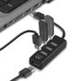 Ewent Hub USB EW1123 4 ports Noir