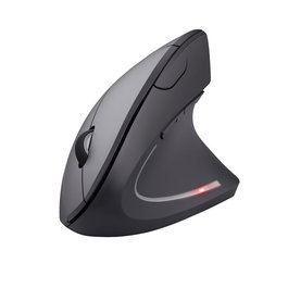 Trust - Souris sans fil ergonomique verticale avec capteur optique 1600 DPI, récepteur USB et boutons de pouce pour navigation