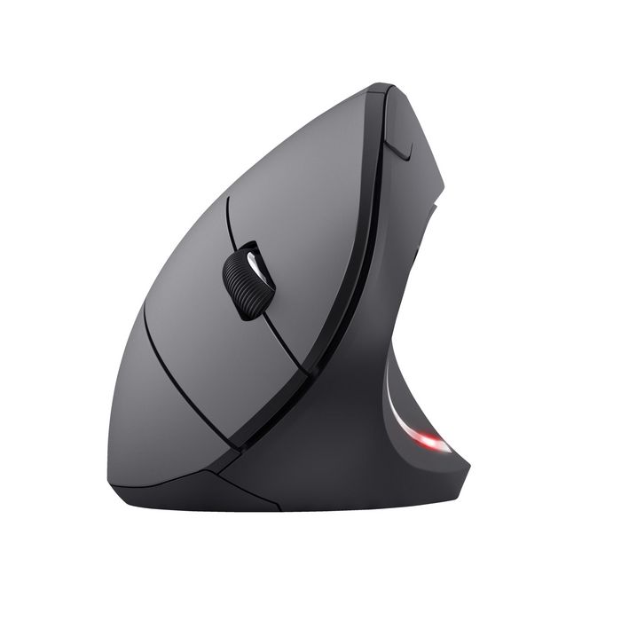 Trust - Souris sans fil ergonomique verticale avec capteur optique 1600 DPI, récepteur USB et boutons de pouce pour navigation