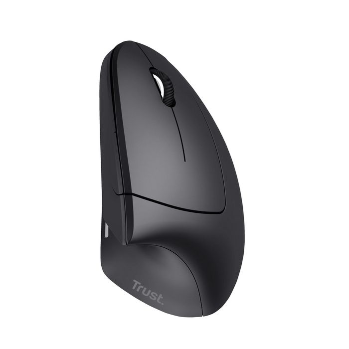Trust - Souris sans fil ergonomique verticale avec capteur optique 1600 DPI, récepteur USB et boutons de pouce pour navigation