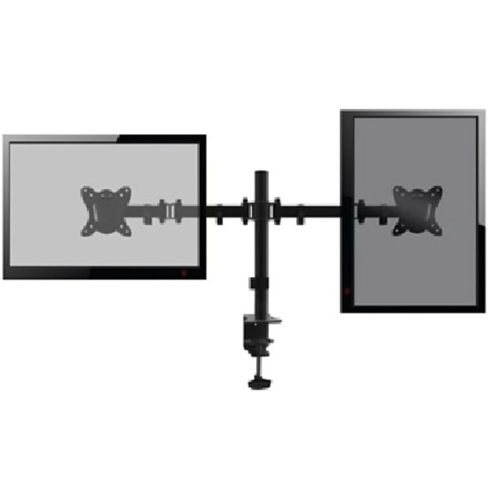 Equip Support écran double bras pour bureau fixation œillet et crampon ajustable en hauteur compatible VESA Equip Support écran double bras pour bureau fixation œillet et crampon ajustable en hauteur compatible VESA