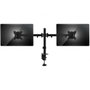 Equip Support écran double bras pour bureau fixation œillet et crampon ajustable en hauteur compatible VESA