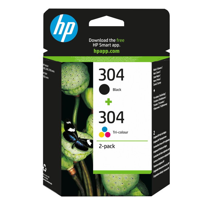 HP 304 Multipack de cartouches d'encre Noir et Couleurs (3JB05AE)