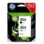 HP 304 Pack de 2 cartouches d'encre noire et tricolore