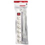 Equip Multiprise 6 Prises Type F avec Interrupteur Blanc - Longueur de Câble 1,5m - 250V - Plastique