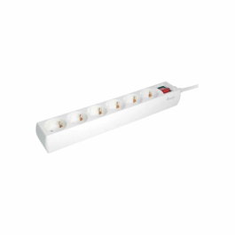 Equip Multiprise Blanche avec 6 Prises et Interrupteur