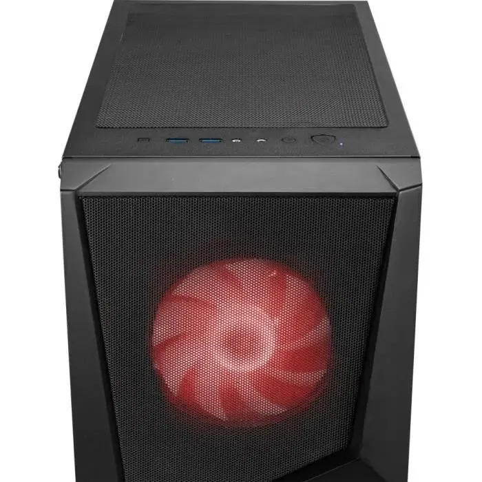 MSI MAG FORGE 100M (306-7G03M21-809) - Boîtier PC ATX Noir avec verre trempé - Compatible radiateur 240 mm et refroidissement RGB
